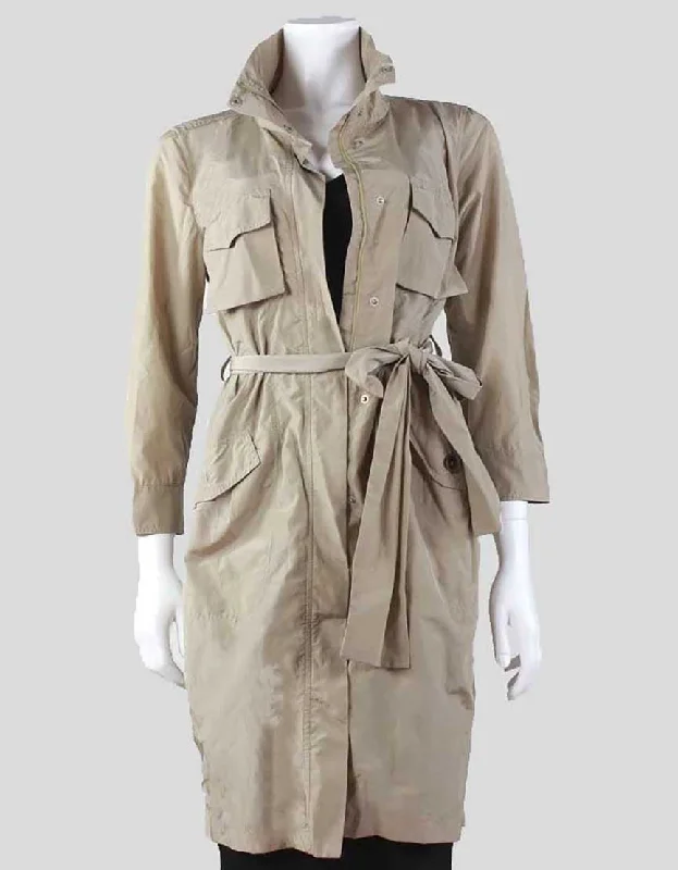 MaxMara Weekend Three Quarter Length Trench Coat - 8 US Elasticated Drawstring Belted MaxMara Weekend Three Quarter Length Trench Coat - 8 US Elasticated Drawstring Belted