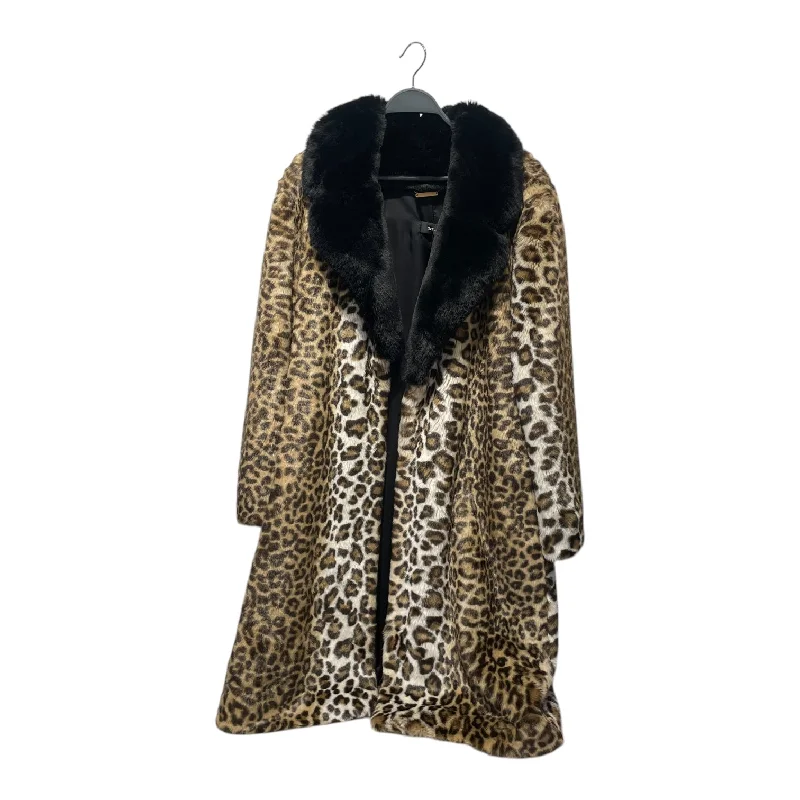 ST.JOHN/Coat/L/Animal Pattern/Fake Fur/CML/ Satin Silk Chiffon