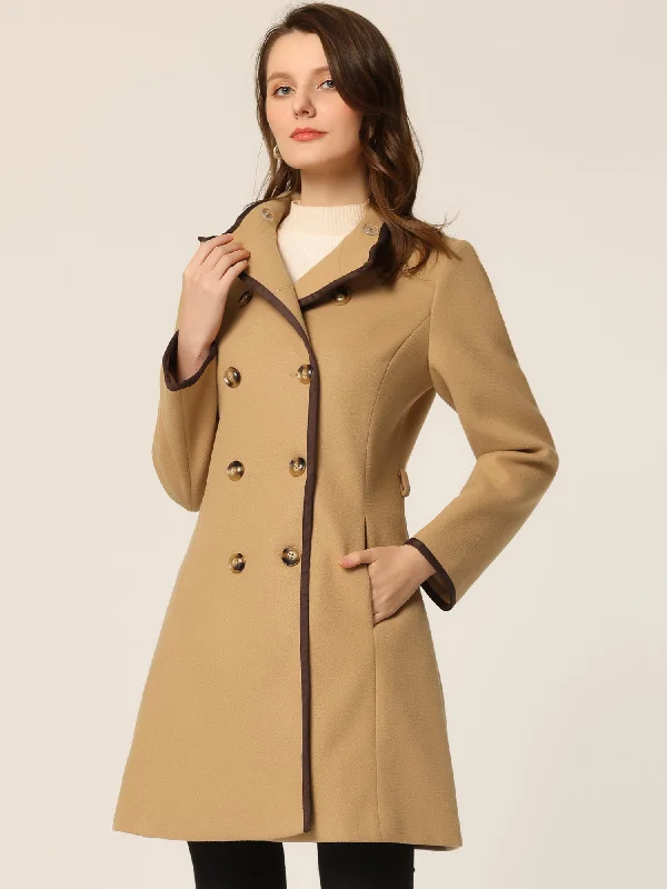 Double-breasted Long Belted Stand Collar Winter Pea Coat Collared Crew Neck Turtle Neck Double-breasted Long Belted Stand Collar Winter Pea Coat Collared Crew Neck Turtle Neck