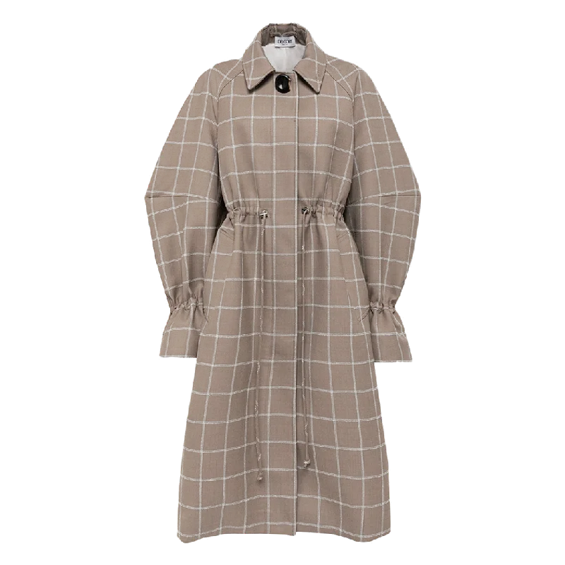 Drawstring Trench Coat A-Line Ball Gown Mermaid