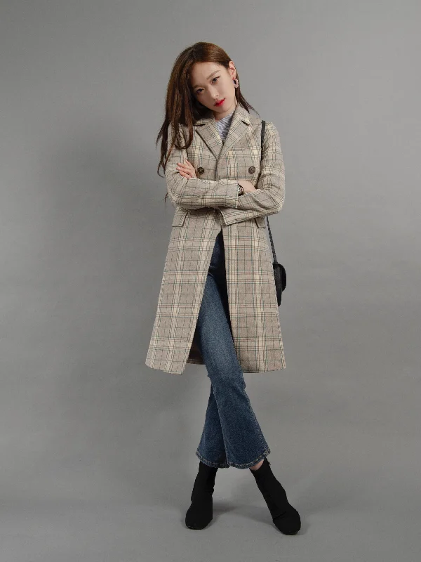 Hey Checkmate - Coat Turtleneck Wrap Cape