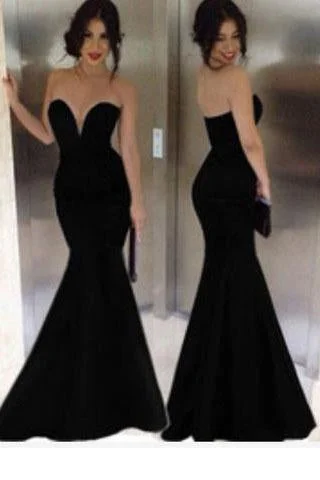 Pd262 Strapless Prom Dress Mermaid Prom Dress Sexy Prom Dress Satin Prom