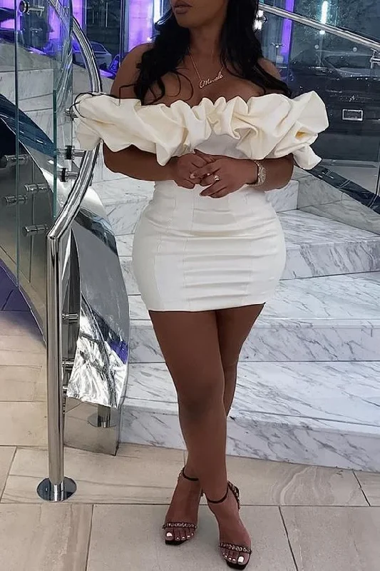 Elegant Birthday Dress White Off The Shoulder Homecoming Dress Graduation Dress cc2137 Elegant Birthday Dress White Off The Shoulder Homecoming Dress Graduation Dress cc2137