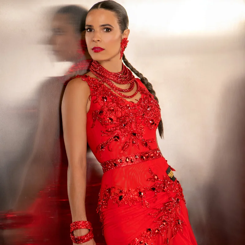 Red Temptation Latin Dress