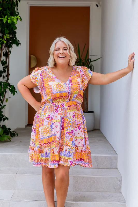 Brontie Dress in Petal Scarf