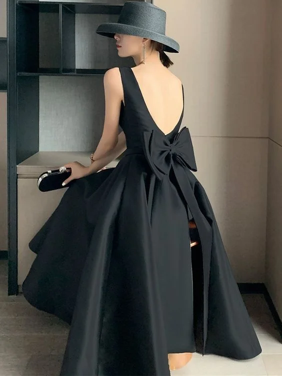 Elegant Black Prom Birthday Ball Gown Backless Big Bow-tie Evening Guest Long Party Summer Dresses Y5790 Elegant Black Prom Birthday Ball Gown Backless Big Bow-tie Evening Guest Long Party Summer Dresses Y5790