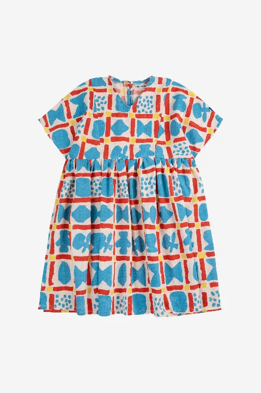 Geometric Game Woven Dress (Kids)