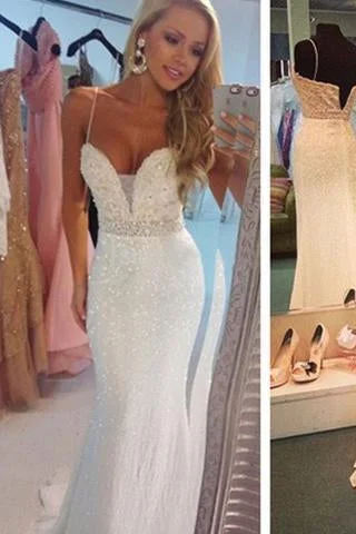 Prom Dresses Sexy Mermaid Spaghetti Strap Crystal Floor Length Formal Occasion Dress Prom Dresses Sexy Mermaid Spaghetti Strap Crystal Floor Length Formal Occasion Dress