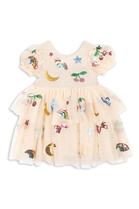 Yvonne Puff Dress (Rainbow Twinkle)