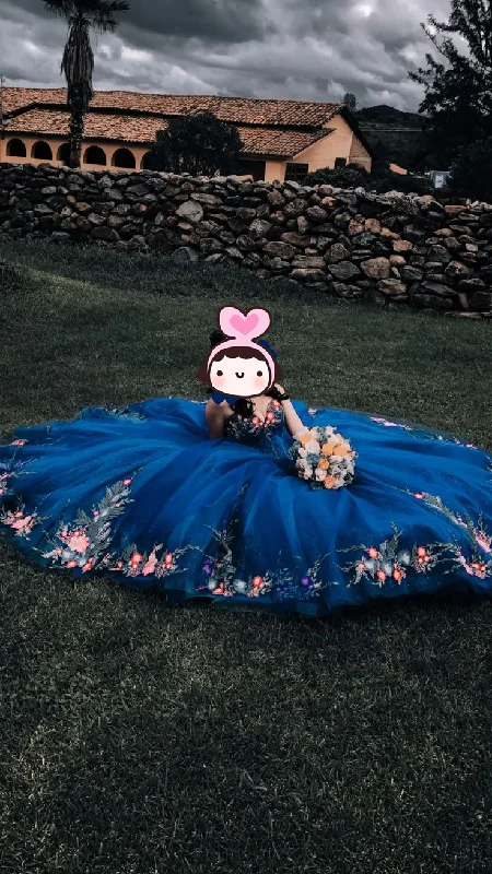 Luxury Navy Blue Quinceanera Dresses,Sweet 16 Dress,Chic Ball Gown Y4922