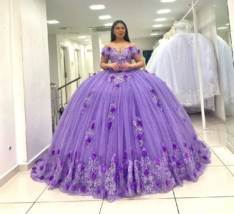 Light Purple Off The Shoulder Quinceanera Dresses,Luxurious Ball Gown,Sweet 15 Dress Y4800 Light Purple Off The Shoulder Quinceanera Dresses,Luxurious Ball Gown,Sweet 15 Dress Y4800