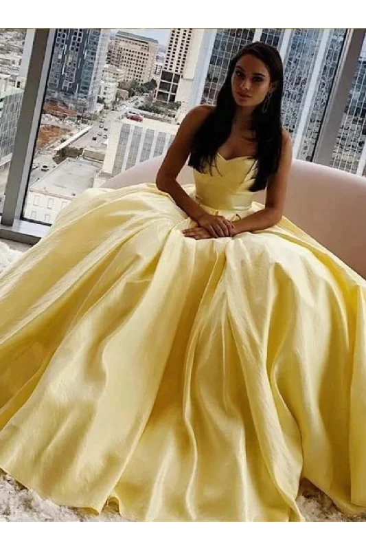 Simple Sweetheart Prom Dresses Long Cheap Formal STIPH74HG6Z