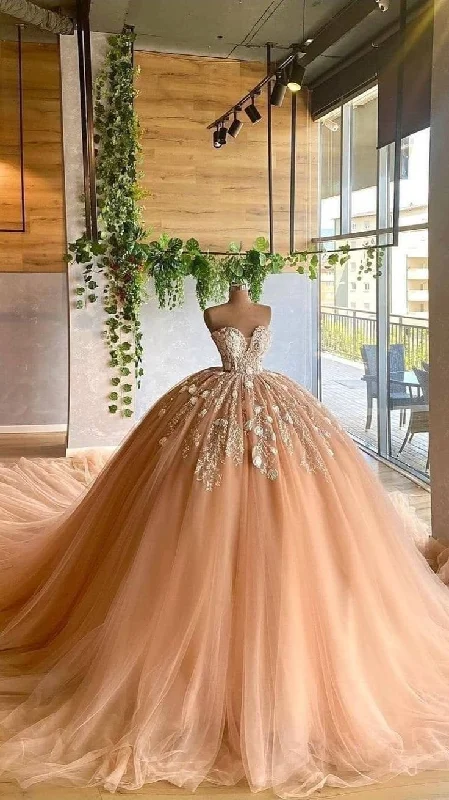 Sweetheart Neckline Appliques Tulle Ball Gown Quinceanera Dress Sweet 16 Dress Y5822 Sweetheart Neckline Appliques Tulle Ball Gown Quinceanera Dress Sweet 16 Dress Y5822