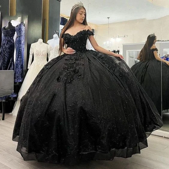 Princess Glitter Black Beaded Quinceanera Dresses Sweet 15 16 Party Ball Gowns Y5745 Princess Glitter Black Beaded Quinceanera Dresses Sweet 15 16 Party Ball Gowns Y5745