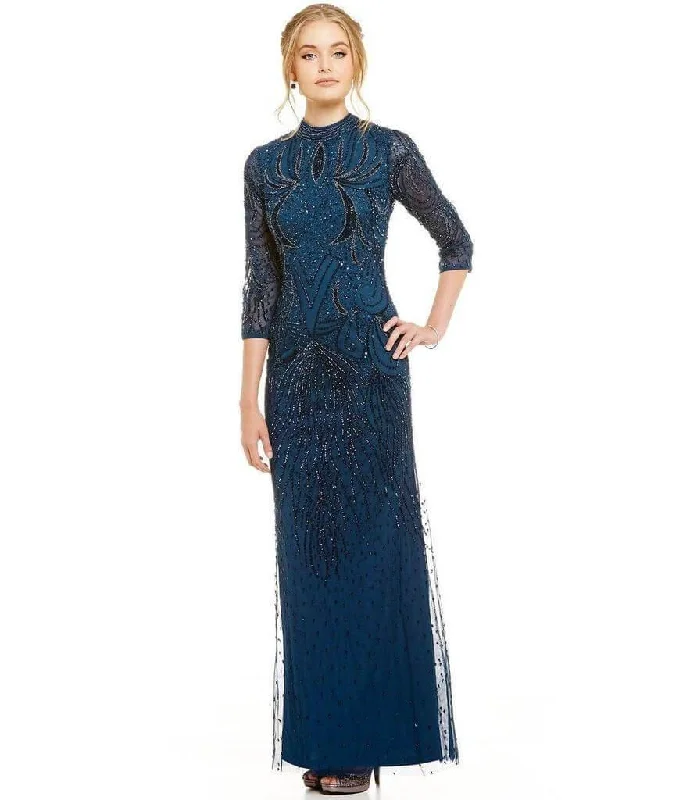 Adrianna Papell AP1E200282 Long Formal Long Sleeve Evening Dress Tunics Seasonal trendy Adrianna Papell AP1E200282 Long Formal Long Sleeve Evening Dress Tunics Seasonal trendy