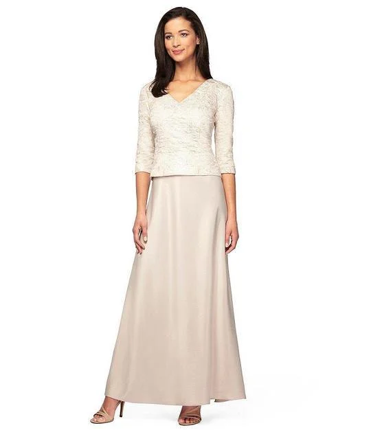 Alex Evenings 281047 Long Formal Petite Evening Dress Tunics Polka dots
