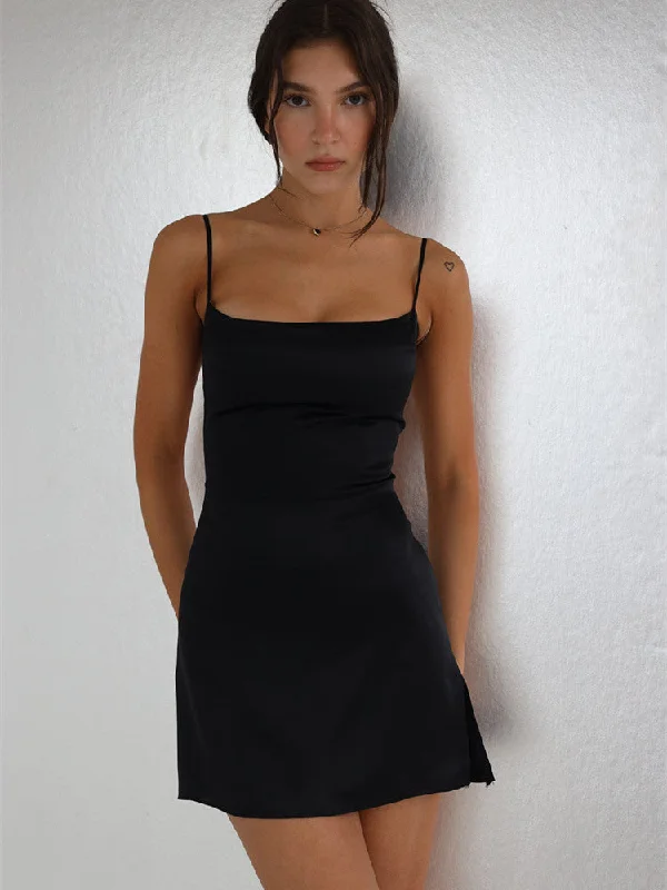 BerriesJam - Cutout Strapless Backless Sling A-Line Party Dress Tunics Sophisticated sleek BerriesJam - Cutout Strapless Backless Sling A-Line Party Dress Tunics Sophisticated sleek