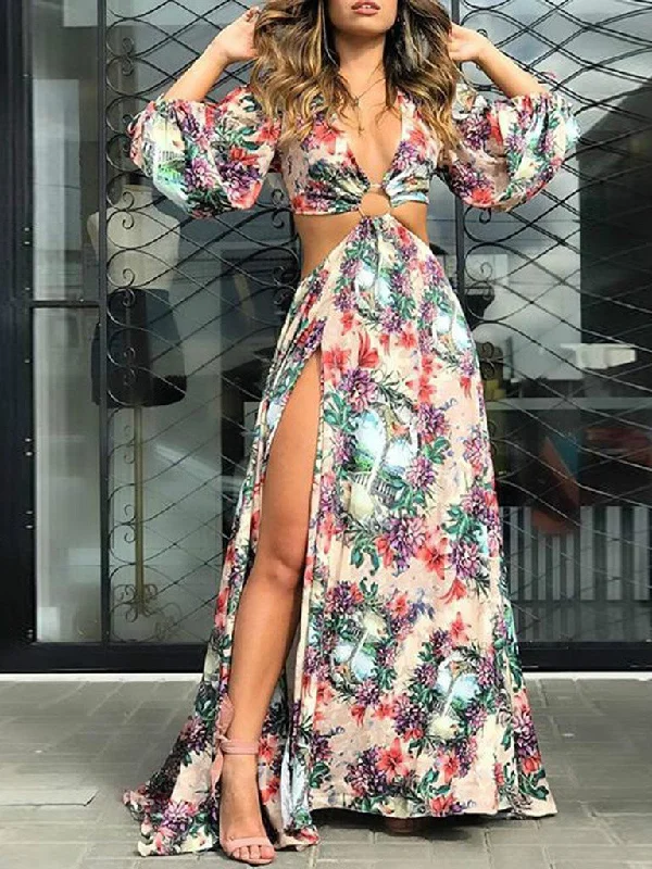 Fashion Women Maxi Dress Boho Style Long Sleeve Sundress Autumn Casual Floral Print Camouflag Skull Print Party Dress vestidos Tunics Long Elegant Fashion Women Maxi Dress Boho Style Long Sleeve Sundress Autumn Casual Floral Print Camouflag Skull Print Party Dress vestidos Tunics Long Elegant
