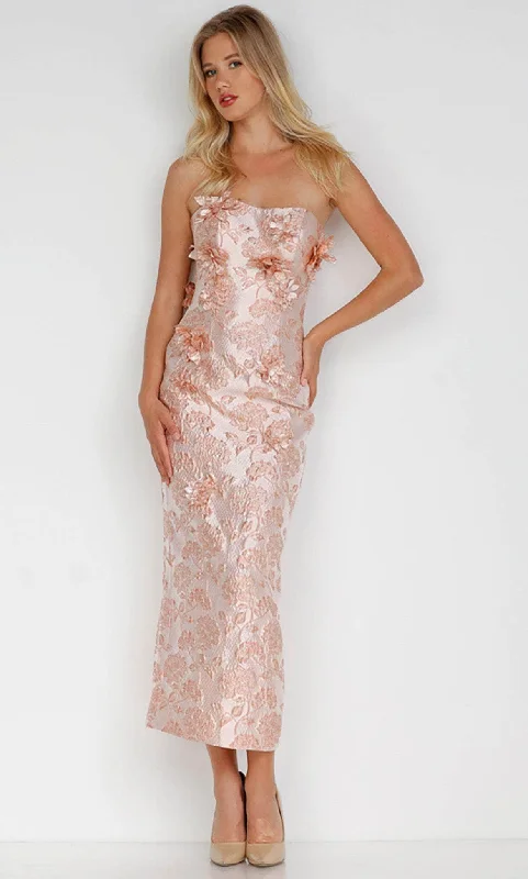 Terani Couture 231C0213 - Fitted Metallic Evening Dress Off-the-shoulder Chic Trendy Terani Couture 231C0213 - Fitted Metallic Evening Dress Off-the-shoulder Chic Trendy