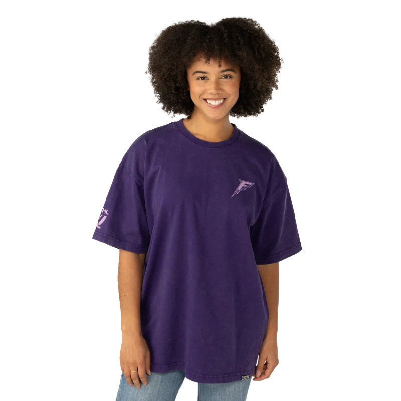BAUER PWHL BOXY TEE MINNESOTA FROST Satin Fabric Silk Fabric Chiffon Fabric