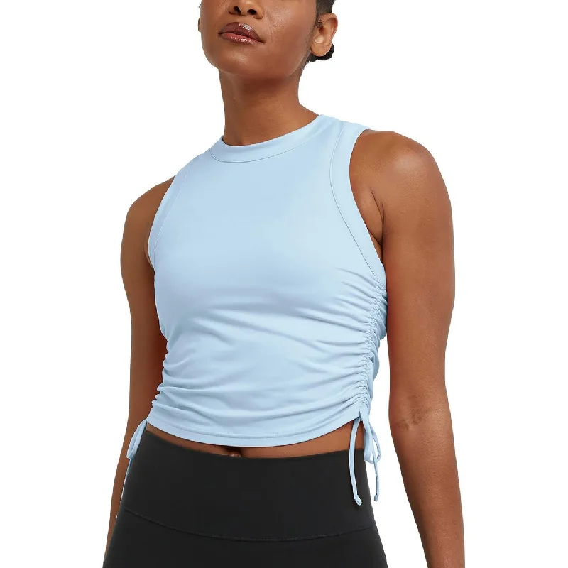 Champion Womens Racerback Tank Crop Top Chenille Blend Fleece Blend Nylon Blend