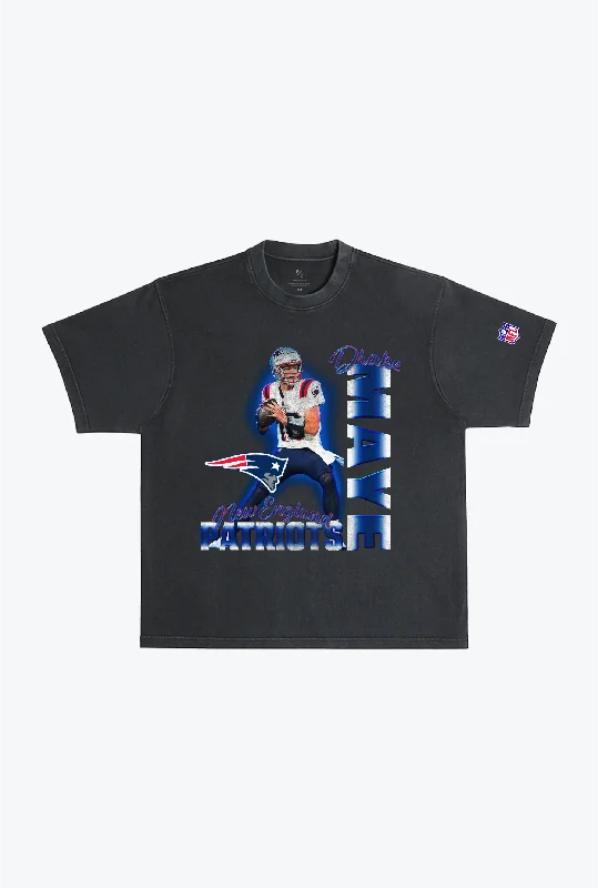Drake Maye Garment Dyed Heavyweight T-Shirt - Black Spandex Blend Rayon Blend Denim Blend Drake Maye Garment Dyed Heavyweight T-Shirt - Black Spandex Blend Rayon Blend Denim Blend