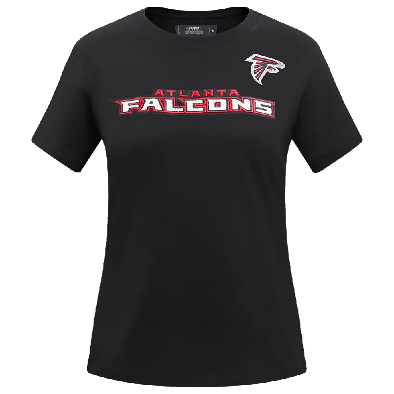 NFL ATLANTA FALCONS CLASSIC WOMEN'S SJ SLIM FIT TEE (BLACK) Houndstooth Herringbone Solid NFL ATLANTA FALCONS CLASSIC WOMEN'S SJ SLIM FIT TEE (BLACK) Houndstooth Herringbone Solid