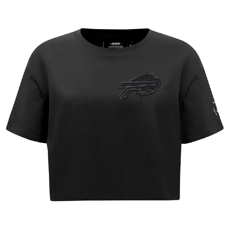 NFL BUFFALO BILLS TRIPLE BLACK WOMEN'S SJ BOXY TEE (TRIPLE BLACK) Oversized T-Shirt Spandex breathable NFL BUFFALO BILLS TRIPLE BLACK WOMEN'S SJ BOXY TEE (TRIPLE BLACK) Oversized T-Shirt Spandex breathable