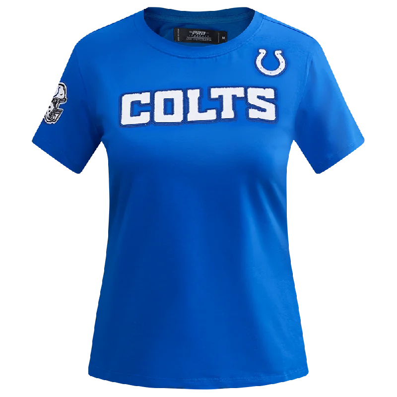 NFL INDIANAPOLIS COLTS CLASSIC WOMEN'S SJ SLIM FIT TEE (ROYAL BLUE) Anti-Pilling Machine Wash Handmade NFL INDIANAPOLIS COLTS CLASSIC WOMEN'S SJ SLIM FIT TEE (ROYAL BLUE) Anti-Pilling Machine Wash Handmade