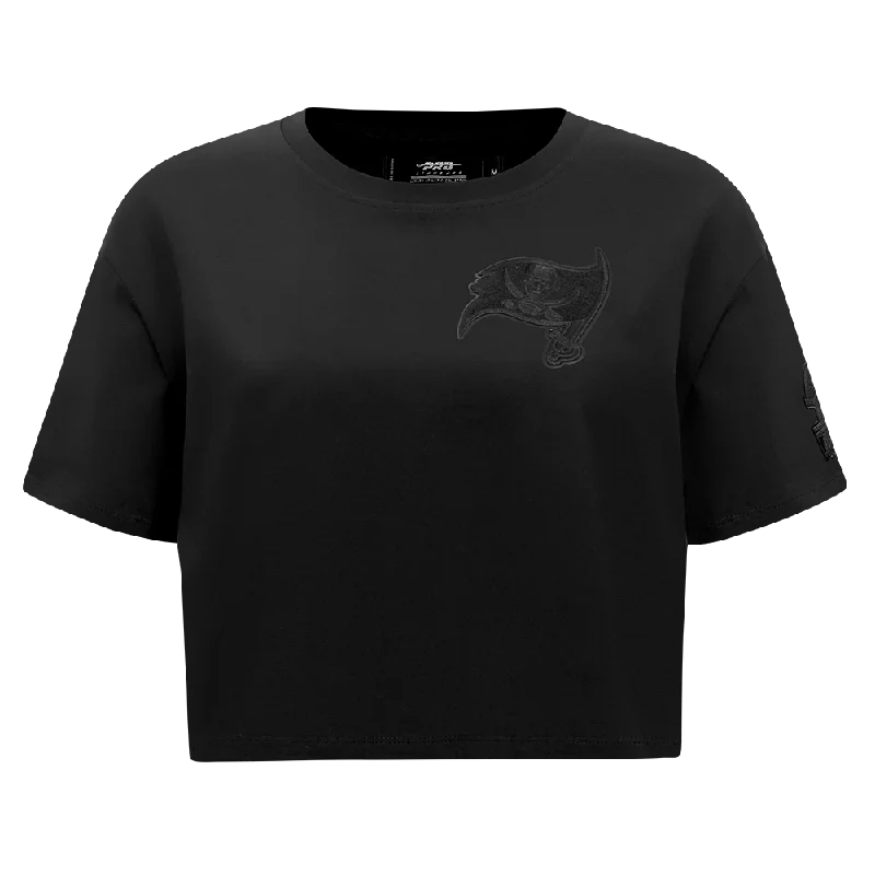 NFL TAMPA BAY BUCCANEERS TRIPLE BLACK WOMEN'S SJ BOXY TEE (TRIPLE BLACK WOMEN'S) Chenille Fabric Brocade Fabric Lace Fabric NFL TAMPA BAY BUCCANEERS TRIPLE BLACK WOMEN'S SJ BOXY TEE (TRIPLE BLACK WOMEN'S) Chenille Fabric Brocade Fabric Lace Fabric