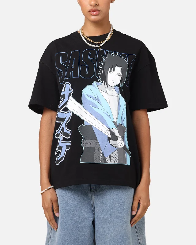 Goat Crew X Naruto Sasuke T-Shirt Black Cashmere Blend Cotton Blend Poly Blend