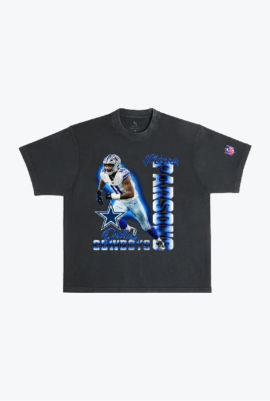Micah Parsons Garment Dyed Heavyweight T-Shirt - Black Houndstooth Herringbone Solid Micah Parsons Garment Dyed Heavyweight T-Shirt - Black Houndstooth Herringbone Solid