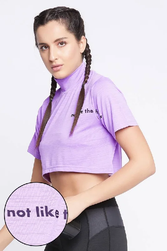 Purple   Sports Crop Top Fashionable Trendy Casual