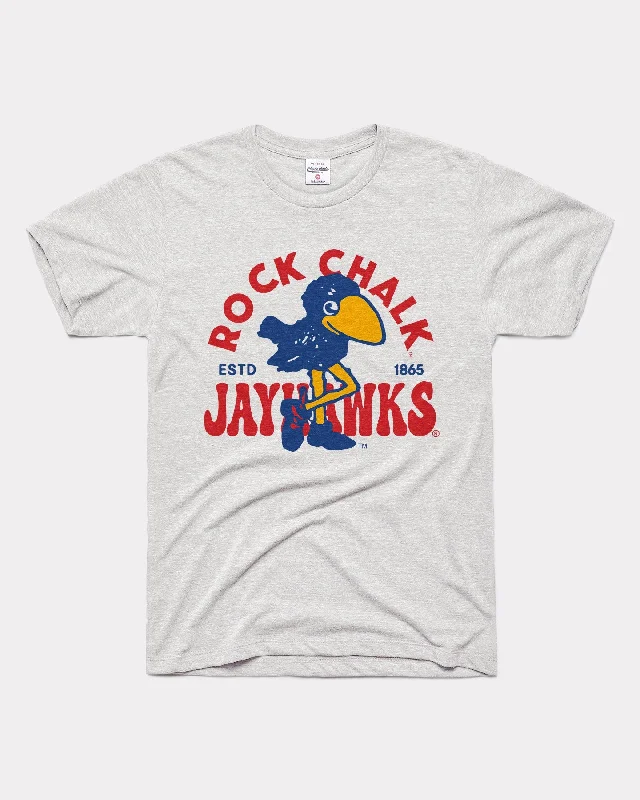 Rock Chalk Jayhawk Estd 1865 Ash Grey T-Shirt Chenille Fabric Brocade Fabric Lace Fabric Rock Chalk Jayhawk Estd 1865 Ash Grey T-Shirt Chenille Fabric Brocade Fabric Lace Fabric