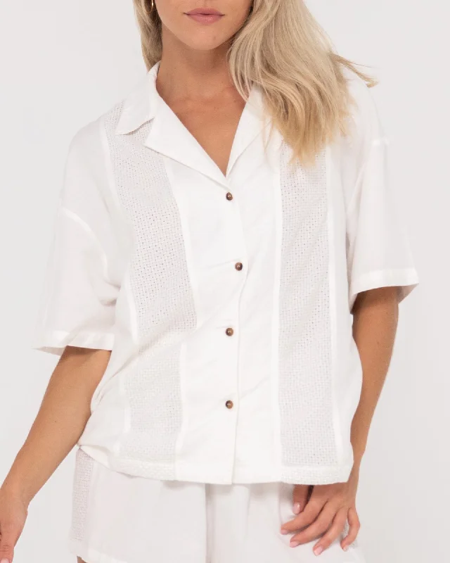 Rusty Palm Springs Panelled Capri Overshirt Rayon Fabric Velvet Fabric Corduroy Fabric Rusty Palm Springs Panelled Capri Overshirt Rayon Fabric Velvet Fabric Corduroy Fabric