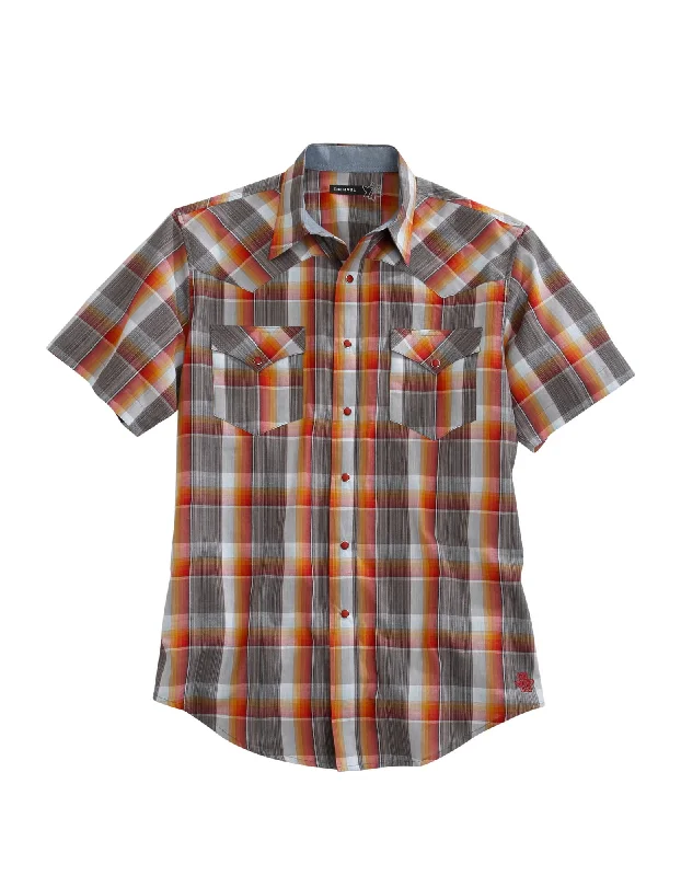Tin Haul Mens Multi-Color 100% Cotton Rusty Plaid S/S Shirt Cashmere Blend Cotton Blend Poly Blend Tin Haul Mens Multi-Color 100% Cotton Rusty Plaid S/S Shirt Cashmere Blend Cotton Blend Poly Blend