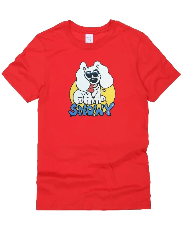 Vintage 70s Snowy the Dog Vinyl Transfer T-Shirt Graphic T-Shirt Round Neck Polyester Vintage 70s Snowy the Dog Vinyl Transfer T-Shirt Graphic T-Shirt Round Neck Polyester