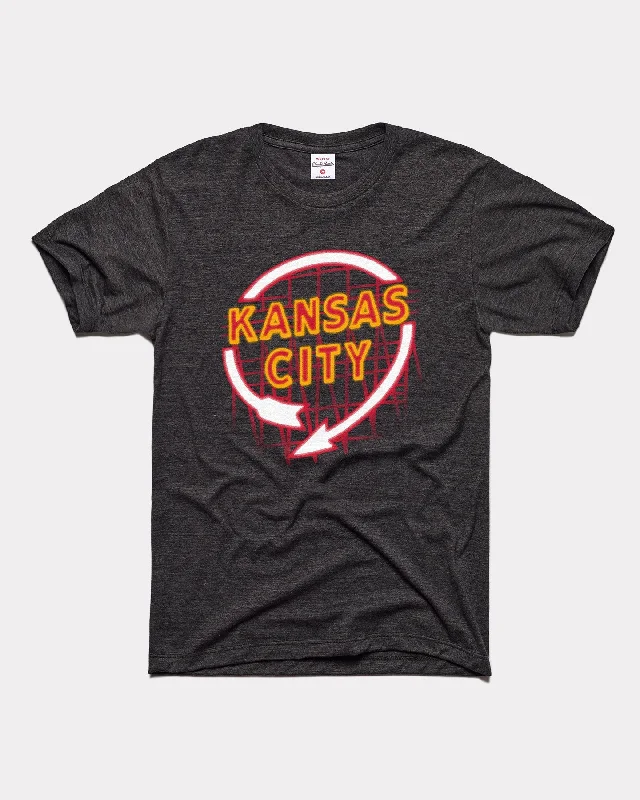 Western Auto KC Landmark Black T-Shirt Terry Blend Velvet Blend Canvas Blend