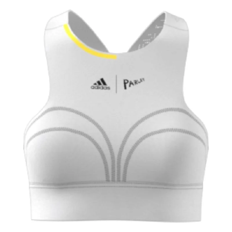 adidas Women's LDN Crop Top (White/Impyel) Front Pockets Side Pockets Patch Pockets