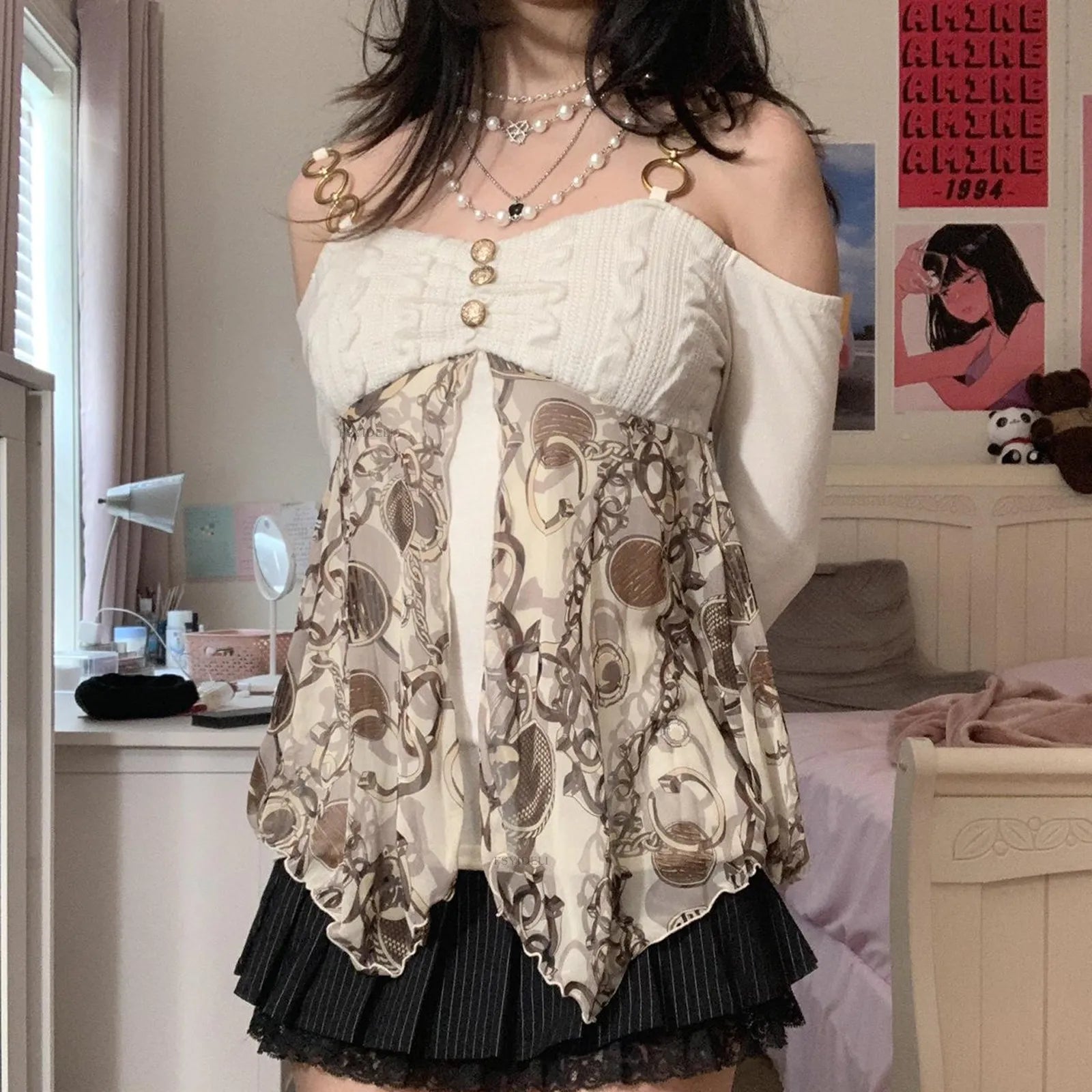 hoombox Y2K Gothic Clothes Crop Tops Off White Lolita Women Tops Gyaru Long Sleeve Tops Cyber Lace Top Exposure Simple Clothes Knit Fabric Woven Fabric Fleece Fabric hoombox Y2K Gothic Clothes Crop Tops Off White Lolita Women Tops Gyaru Long Sleeve Tops Cyber Lace Top Exposure Simple Clothes Knit Fabric Woven Fabric Fleece Fabric