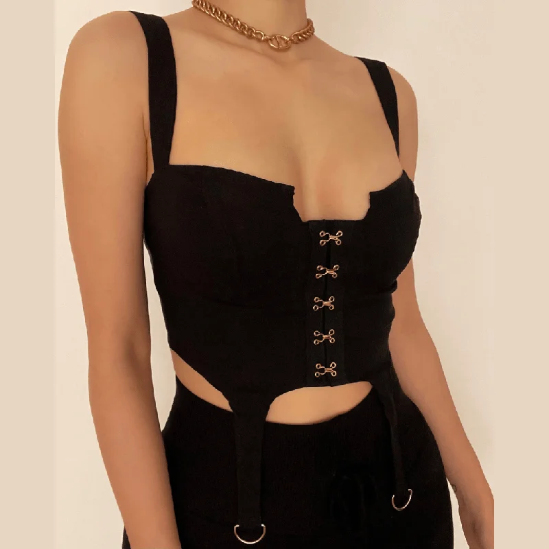 Low cut vintage style crop top Silk Blend Satin Velvet