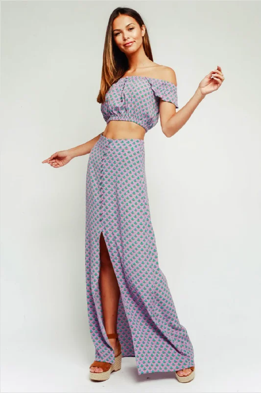 Olivia Crop Top Spandex Blend Rayon Blend Denim Blend