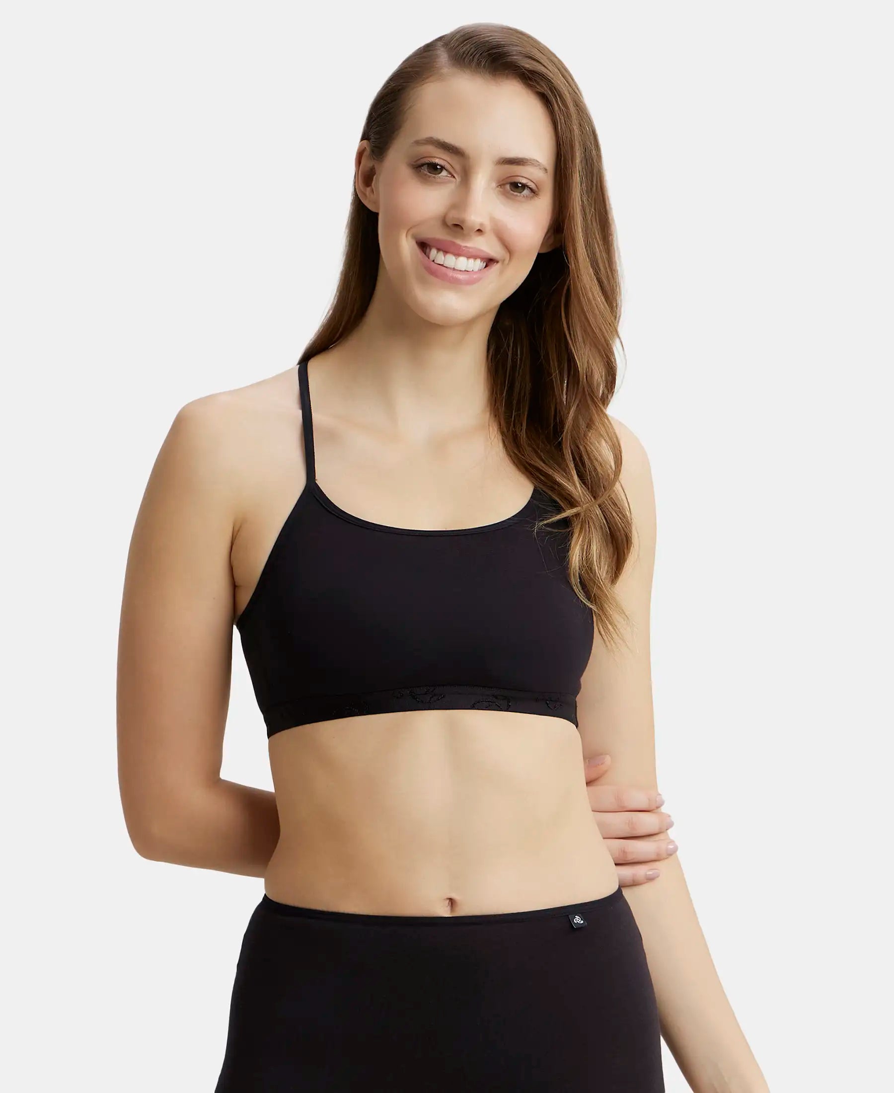 Super Combed Cotton Elastane Stretch Multiway Styled Crop Top With Adjustable Straps and StayFresh Treatment - Black Zippered Buttoned Snapped Super Combed Cotton Elastane Stretch Multiway Styled Crop Top With Adjustable Straps and StayFresh Treatment - Black Zippered Buttoned Snapped