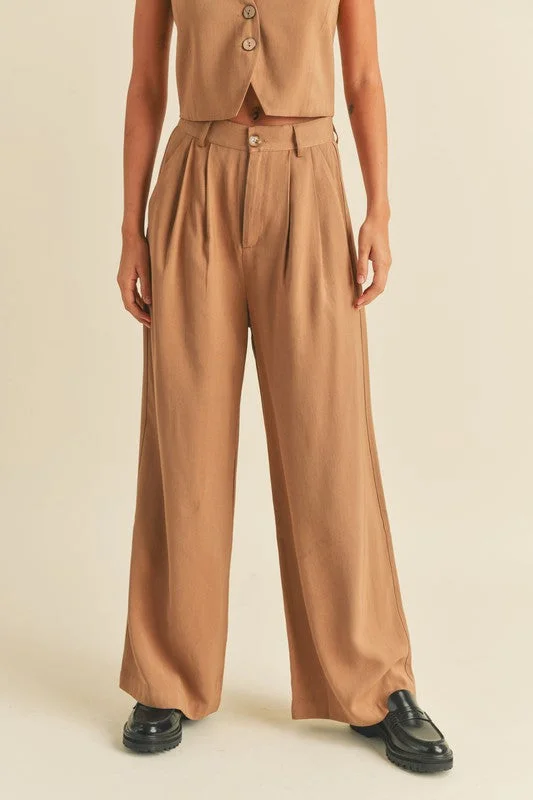 Riann Wide Leg Trousers Trousers Flared Retro