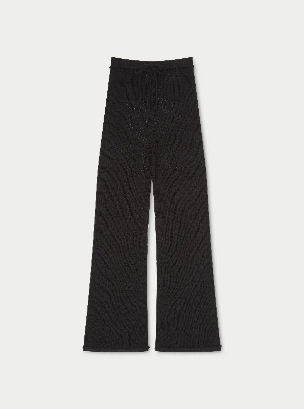 KNITTED TROUSERS - BLACK Trousers Bridal Satin