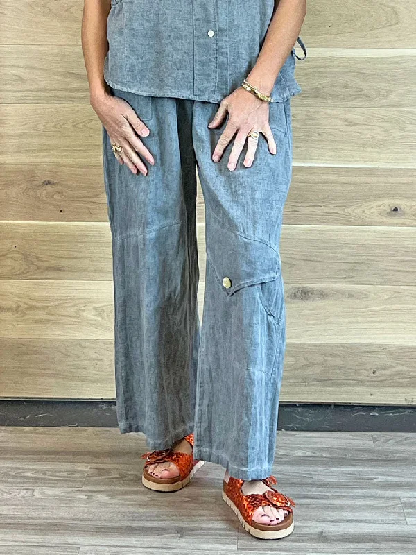 ACL Linen Trousers Grey Trousers stylish elegant