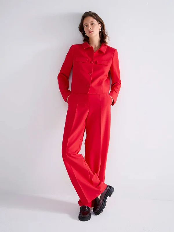 Summum Trousers True Red Trousers Prom Sequined