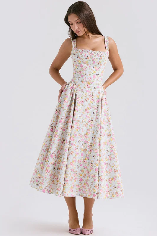 Light Blue Meadow Print