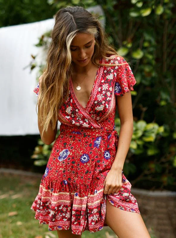 SUMMER BEACH FEMALE SPLIT WOMEN DRESS Tunics Travel practical