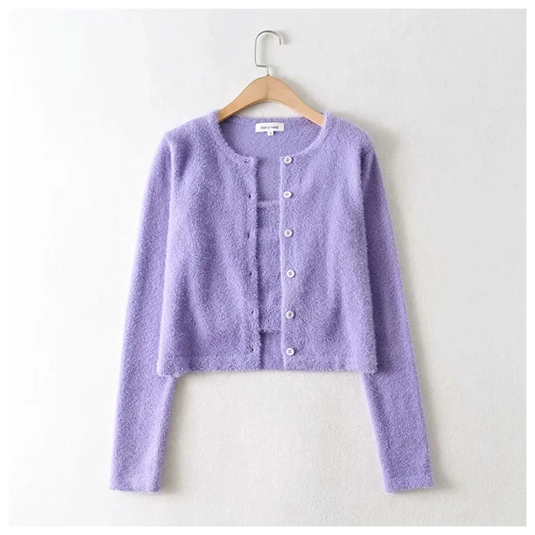 Aging sweet simple button solid color sweater cardigan 7210 Open Front Closed Front Wrap Front Aging sweet simple button solid color sweater cardigan 7210 Open Front Closed Front Wrap Front